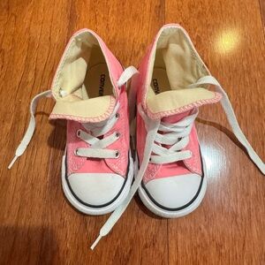 Converse Kids Pink High-Top Sneakers Size 8